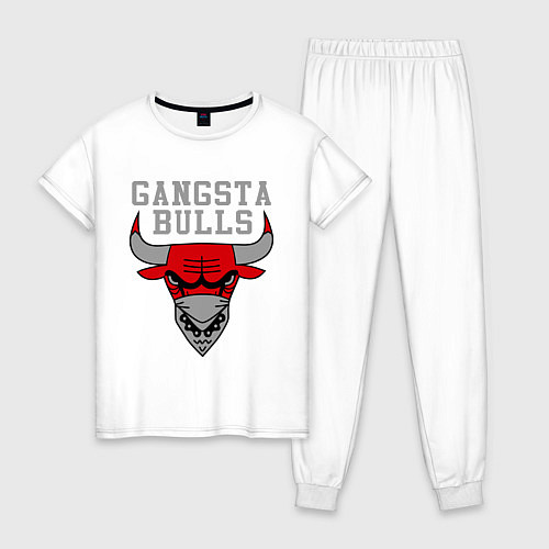 Женская пижама Gangsta Bulls / Белый – фото 1