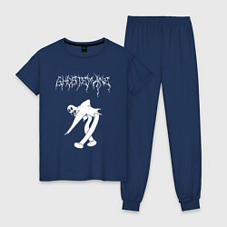 Пижама хлопковая женская Ghostemane 2, цвет: тёмно-синий
