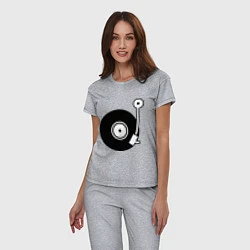 Пижама хлопковая женская Vinyl Mix, цвет: меланж — фото 2