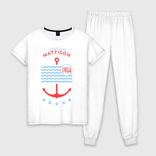 Женская пижама MATTISON яхт-клуб / Белый – фото 1
