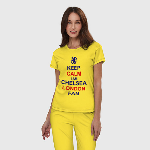 Женская пижама Keep Calm & Chelsea London fan / Желтый – фото 3