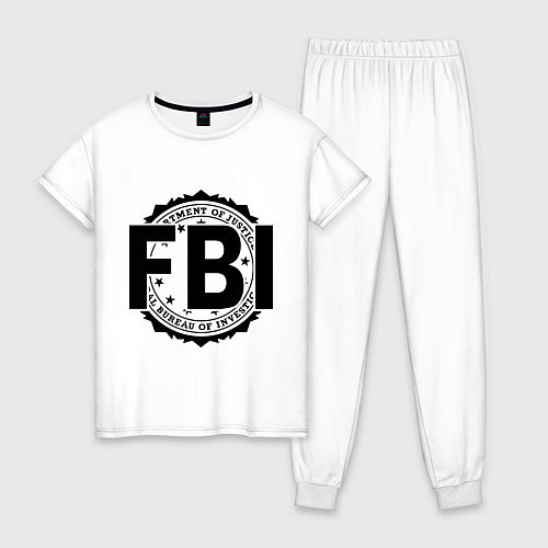 Женская пижама FBI Agency / Белый – фото 1