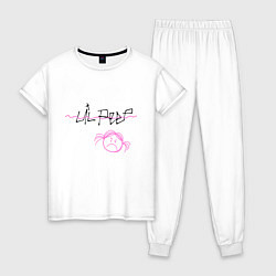 Пижама хлопковая женская Lil Peep, цвет: белый