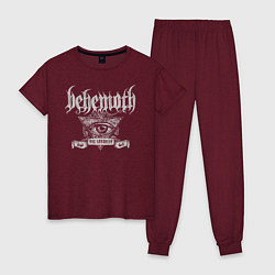 Пижама хлопковая женская Behemoth: The Satanist, цвет: меланж-бордовый