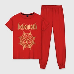 Пижама хлопковая женская Behemoth: Demonica, цвет: красный