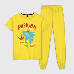 Пижама хлопковая женская Parkway Drive: Unbreakable цвета желтый — фото 1