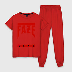 Пижама хлопковая женская FaZe Clan, цвет: красный