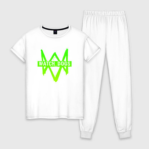 Женская пижама Watch Dogs: Green Logo / Белый – фото 1