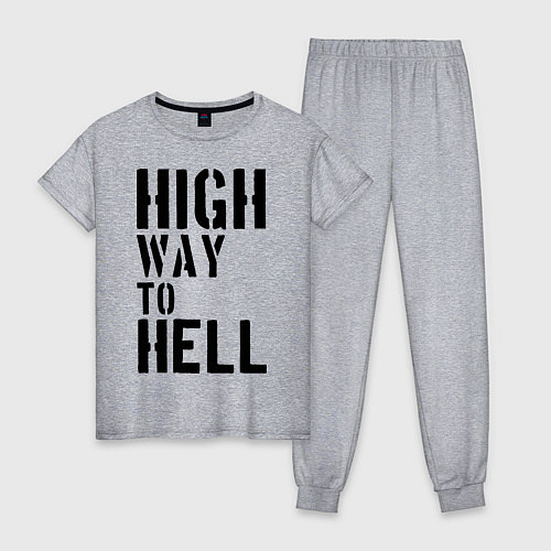 Женская пижама High way to hell / Меланж – фото 1