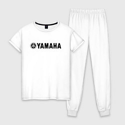 Пижама хлопковая женская YAMAHA, цвет: белый