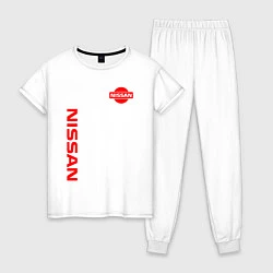 Пижама хлопковая женская NISSAN, цвет: белый