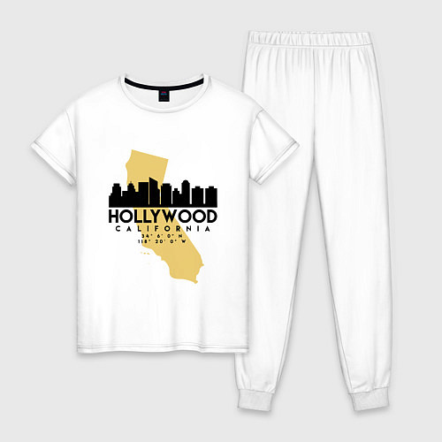Женская пижама Голливуд - США / Белый – фото 1