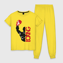 Пижама хлопковая женская Boxing, цвет: желтый