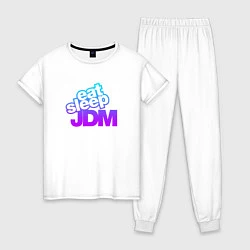 Пижама хлопковая женская JDM, цвет: белый