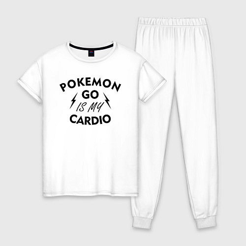 Женская пижама Pokemon go is my Cardio / Белый – фото 1