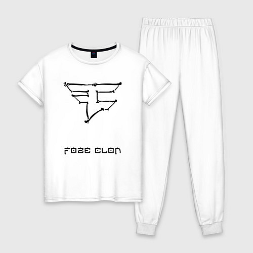 Женская пижама Cs:go - Faze Clan Skull / Белый – фото 1