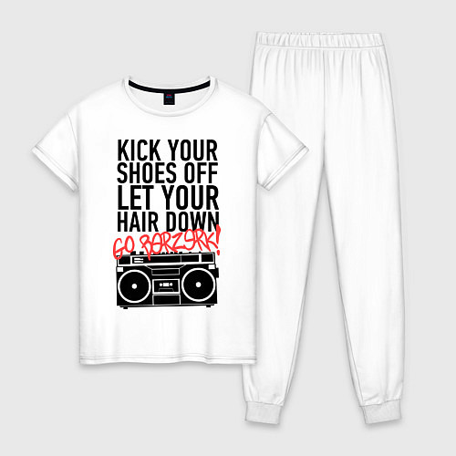 Женская пижама Kick your shoes / Белый – фото 1
