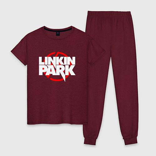 Женская пижама LINKIN PARK / Меланж-бордовый – фото 1