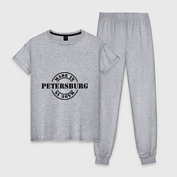 Пижама хлопковая женская Made in Petersburg, цвет: меланж