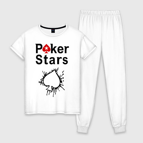 Женская пижама Poker Stars / Белый – фото 1