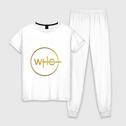 Пижама хлопковая женская DOCTOR WHO, цвет: белый