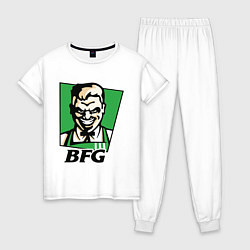 Пижама хлопковая женская BFG, цвет: белый