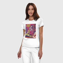 Пижама хлопковая женская Единорог Атакует, цвет: белый — фото 2