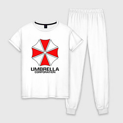 Пижама хлопковая женская UMBRELLA CORP, цвет: белый