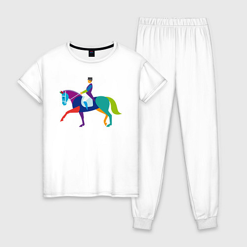 Женская пижама Всадник на коне / Белый – фото 1