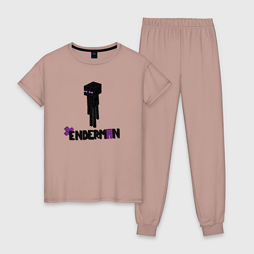 Женская пижама Enderman / Пыльно-розовый – фото 1