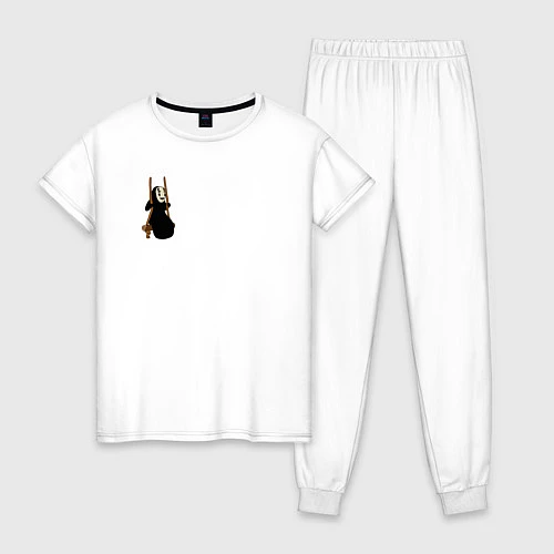 Женская пижама Безликий на качелях / Белый – фото 1