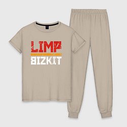 Пижама хлопковая женская LIMP BIZKIT, цвет: миндальный