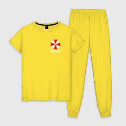 Пижама хлопковая женская UMBRELLA CORP, цвет: желтый