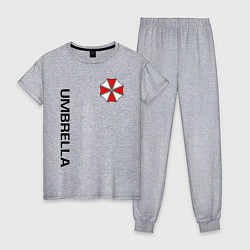 Пижама хлопковая женская UMBRELLA CORP, цвет: меланж