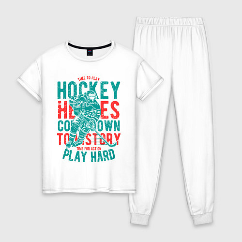 Женская пижама Hockey / Белый – фото 1