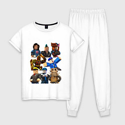 Пижама хлопковая женская ROBLOX, цвет: белый