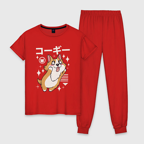 Женская пижама Корги / Красный – фото 1