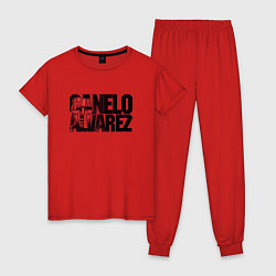 Пижама хлопковая женская Canelo Alvarez, цвет: красный