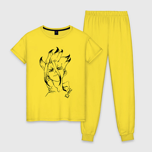 Женская пижама Доктор Стоун / Желтый – фото 1