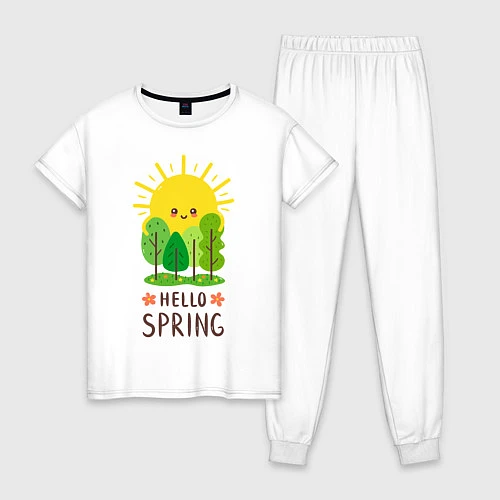 Женская пижама Hello Spring / Белый – фото 1