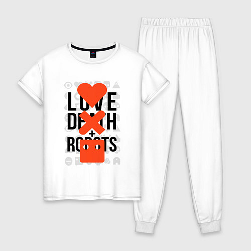 Женская пижама LOVE DEATH ROBOTS LDR / Белый – фото 1