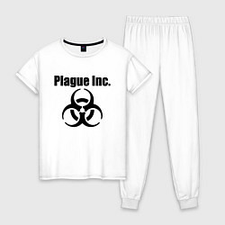 Пижама хлопковая женская PLAGUE INC, цвет: белый