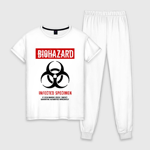 Женская пижама Biohazard / Белый – фото 1