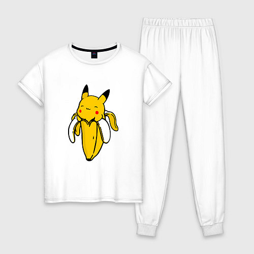 Женская пижама Пикачу-банан / Белый – фото 1