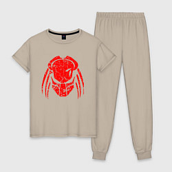 Пижама хлопковая женская PREDATOR, цвет: миндальный
