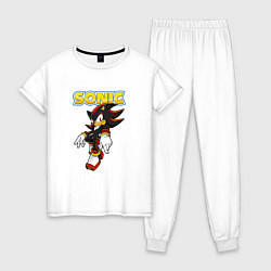 Пижама хлопковая женская Sonic, цвет: белый