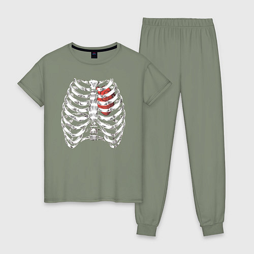 Женская пижама Skeleton / Авокадо – фото 1