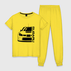 Пижама хлопковая женская SUBARU Z, цвет: желтый