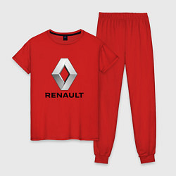 Пижама хлопковая женская RENAULT цвета красный — фото 1