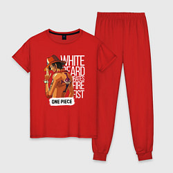 Пижама хлопковая женская One Piece, цвет: красный
